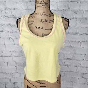 Bp cropped Tank Top Sz XL yellow A35